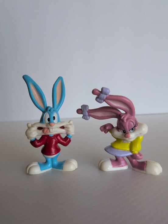 Applause Other - Tiny Toons Bugs Bunny & Babs Bunny 1991 Warner Bros PVC Figures Cake Topper